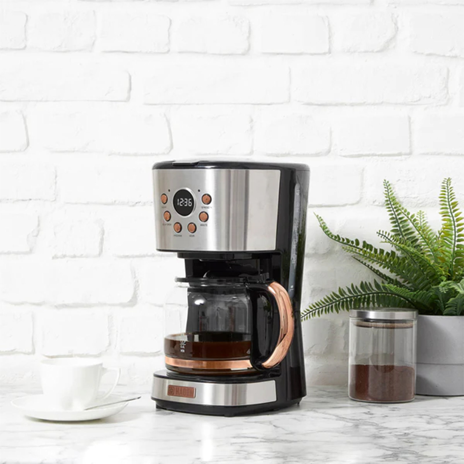 12 Cups Automatic Coffee Machine, Stainess Steel