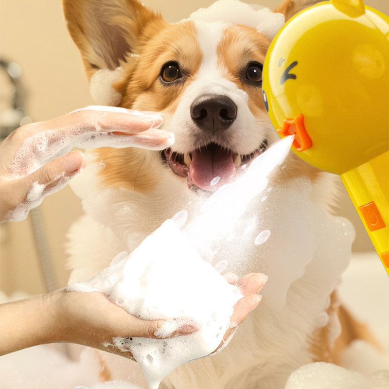 Automatic Pet Shampoo Foam Maker, Yellow, Yellow