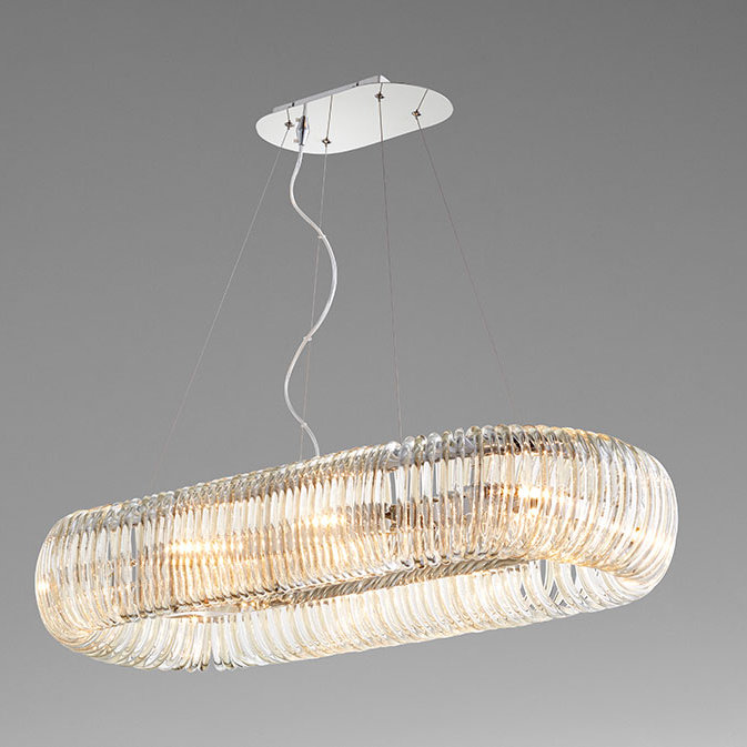 Luminaire suspendu géométrique pour îlot de cuisine à 8 lumières Beaming Around