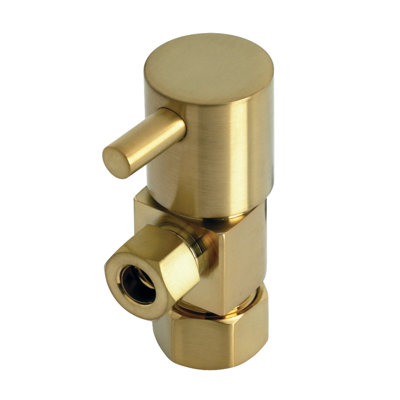 Kingston Brass Concord 5/8-Inch OD Comp x 3/8-Inch OD Comp Anti-Seize Deluxe Quarter-Turn Ceramic Hardisc Cartridge Angle Stop