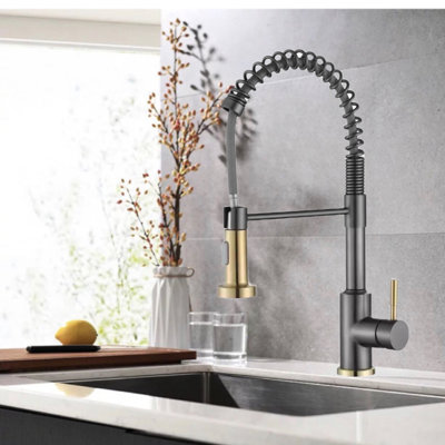 A|m Aquae Pull Out Touch Single Handle Kitchen Faucet with Accessories -  AvaMalis, 304-kitchen-faucet