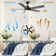 52 Inch 5 Blades DC Motor Ceiling Fan with Pull Chains and Light Kit