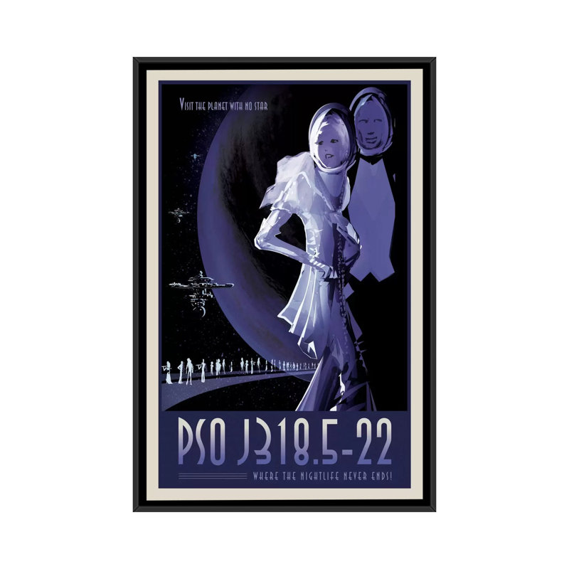 «Visions of the Futur Series: PSO J318.5-22», impression sur toile, H 60 po x l 40po x P 1,5 po, Toile avec cadre noir