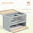 Small Animal Cage In Gray. 2-level Hamster Habitat With Openable Top & Front Door. Made Of Fir Wood. Shelf And . For Hamsters, Mice, , Chinchillas, Guinea Pigs. Spacious Well-ventilated. Easy To