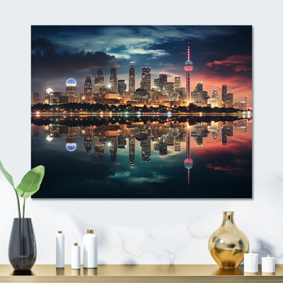 «Dallas Beautiful Cityscape Spot II», reproduction sur métal
