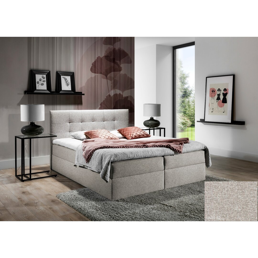 Boxspringbett Ahumada mit Topper und Stauraum