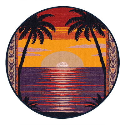  Tapis lavable tropical Hawaiian Sunset