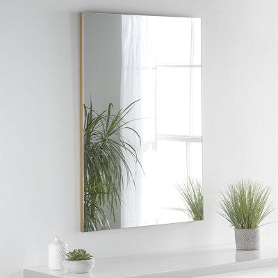 Aaryash Wood Flat Wall Mirror