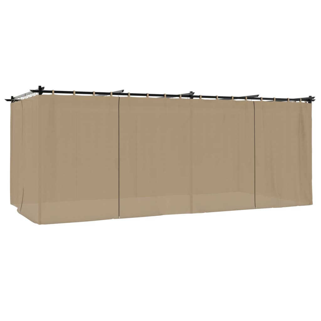 Gazebo With Curtains Steel