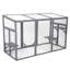Enceinte d'extérieur pour chat en bois, abri de patio pour chat avec 3 plateformes, porte verrouillable, toit ouvrant pour grand lit, animaux de compagnie, gris