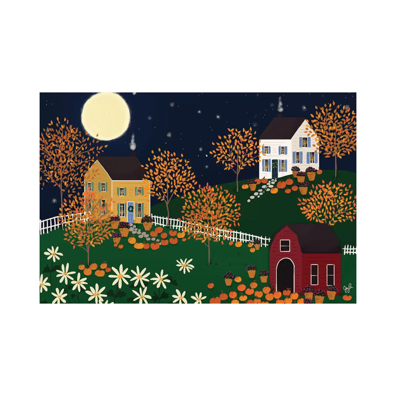 «Folk Art Fusion VI» par Joy Laforme, impression sur toile tendue, H 18 po x l 26 po x P 1,5 po
