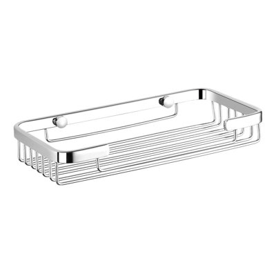 Tablette de douche avec accessoires de douche - Laiton mural / Chrome poli