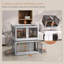 Armoire, bacs de rangement, bac de rangement en plastique, empilable avec couvercles, 3 ensembles de rangement pliables et sur roulettes