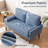 Loveseat Sofa,48" Small Sofa Couch Mid Century Modern Couch for Small Spaces,Bedroom and Living Room-837032382