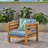 Outdoor Acacia Wood Club Chairs with Cushions-1977677692