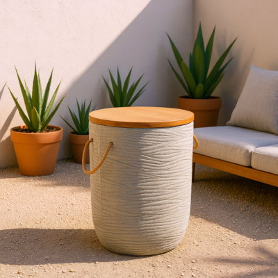 Table d'appoint Biban naturelle et grise