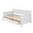 Daybed With 2 Large Drawers, X-Shaped Frame, Modern And Rustic Casual Style Daybed-2127659940