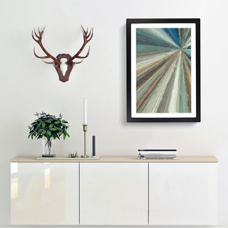 Towards the Light in Abstract - Picture Frame Graphic Art Print, Black, 76cm H x 50cm W x 2cm D