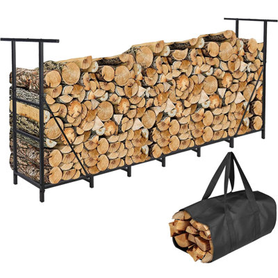 8ft Firewood Rack Outdoor