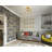 Modern Drum Semi Flush Mount Ceiling Light With Textured Glass Shade