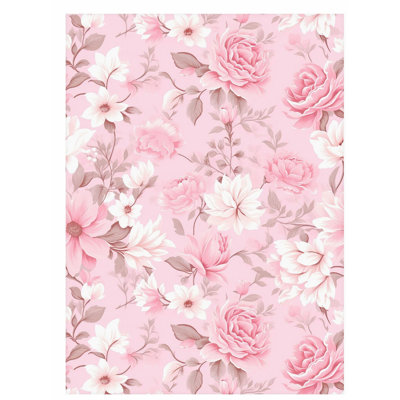 «Floral Pink Floral Dreams», reproduction d'art non encadrée