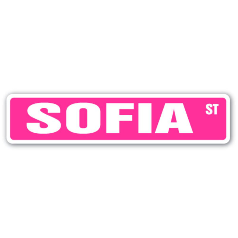 Sofia Street Sign Childrens Name Room