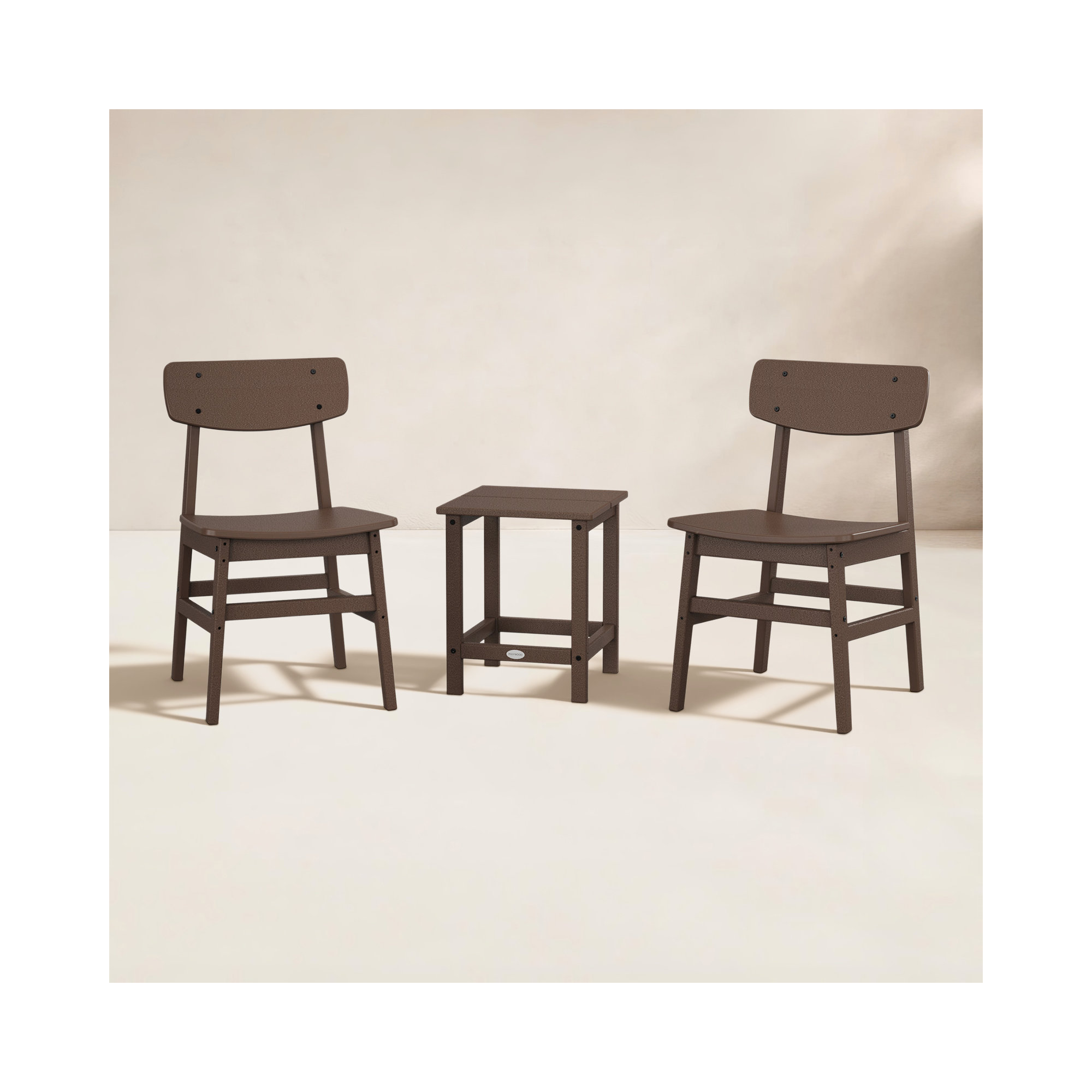 Modern Studio Urban Chair 3-Piece Seating Set, Mahogany