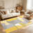 Warm Yellow Geometry carpet-easy to clean, machine-washable, soft and comfortable; suitable for door mats, kitchens, living rooms, bedrooms, corridors, and laundry areas. Easy to clean, durable carpet for home decoration.-417697987
