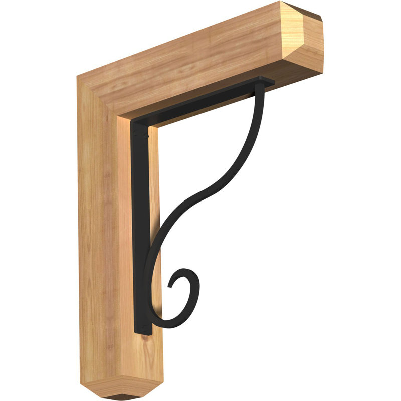 Support simple Ironcrest de 4 po Ashford, H 23 po x P 20 po, Cèdre rouge de l'Ouest l 4 po x T 4 po (sciage br