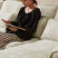 Canapé doux en U 113 po à double couche avec coussins décoratifs 113 po Chenille-1674043903