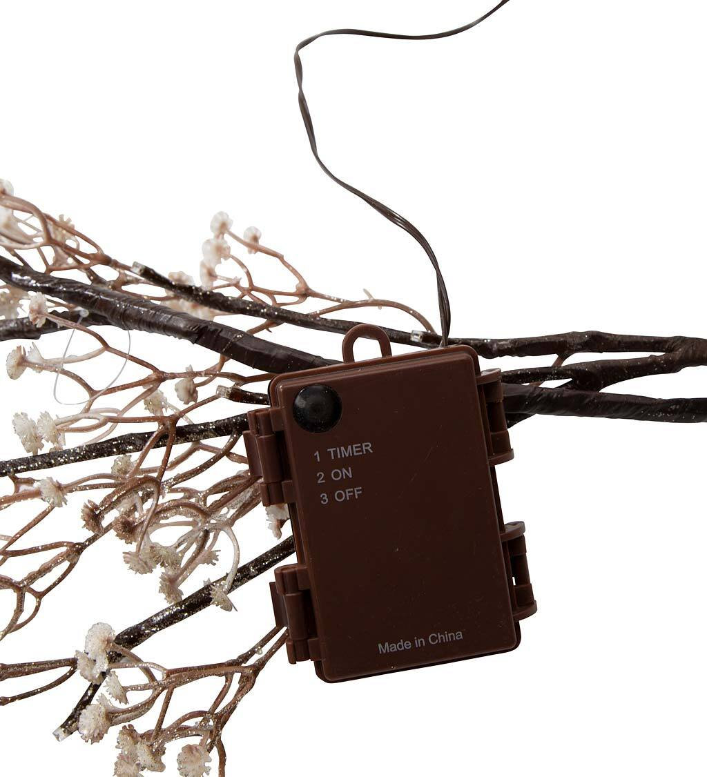 16'' in. Lighted Faux Baby's Breath Garland