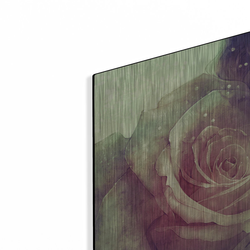 Art mural en métal luxueux «June» par Anna Dittman, 16 po x 12 po