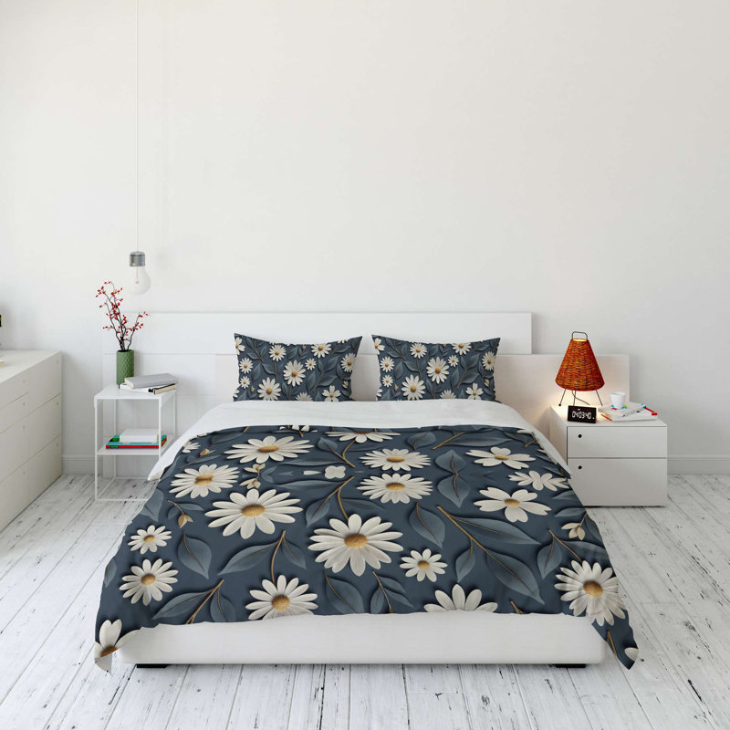 Luxury King Quilt Cover Set (3 Pieces) - 70% Polyester / 30% Cotton, 94.5 x 86.6 inches | Soft & Durable, 120 Thread Count, Button Closure Duvet Cover & Envelope Pillowcases | Machine Washable, Elegant Home Bedding