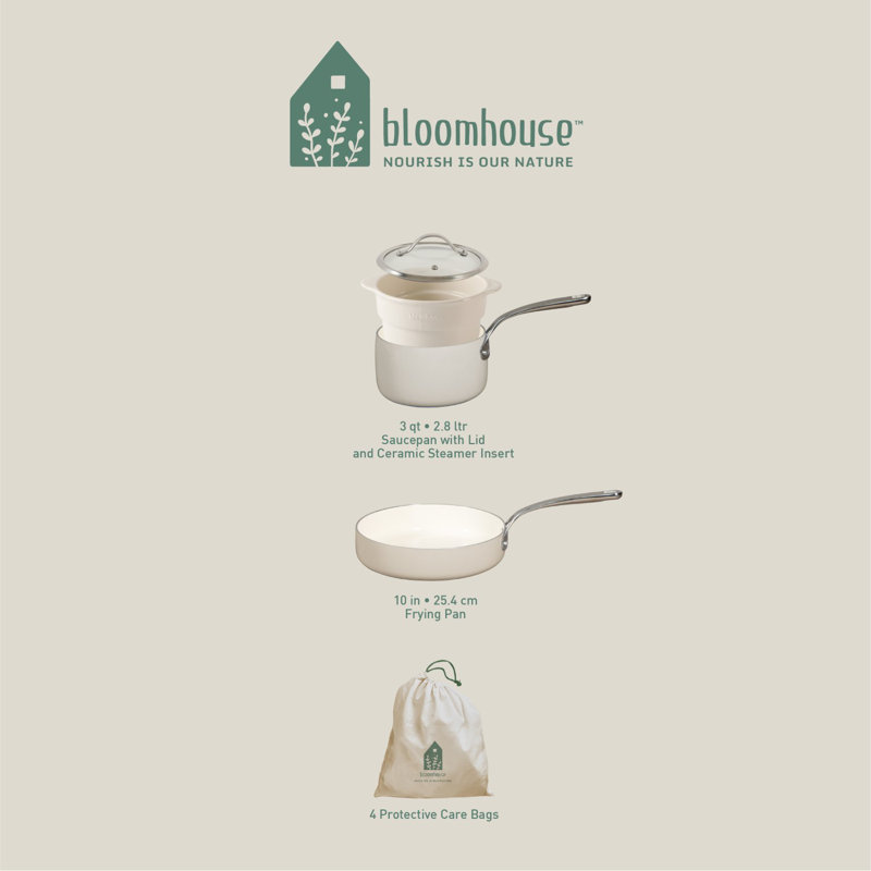 Bloomhouse™ 4 - Piece Aluminum Cookware Set