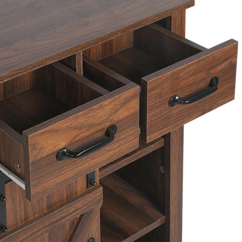 David-Junior Accent Cabinet, Rustic Brown