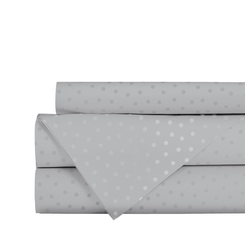 300 draps en coton jacquard, Double, Gris