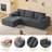 108" Cloud Boneless Sectional Couch with L-Shape Chaise Modern Comfy Modular Corduroy Sofa for Living Room, No Assembly Required-1974181338