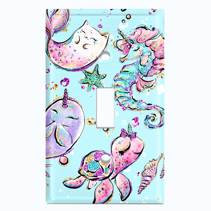 Patterned 1 - Gang Toggle Light Switch Standard Wall Plate