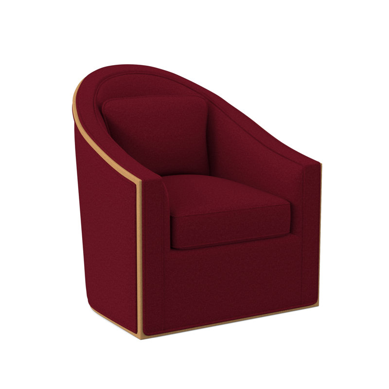 Fauteuil pivotant Academy, Ambre, Mélange de polyester rouge à lèvres Margaret