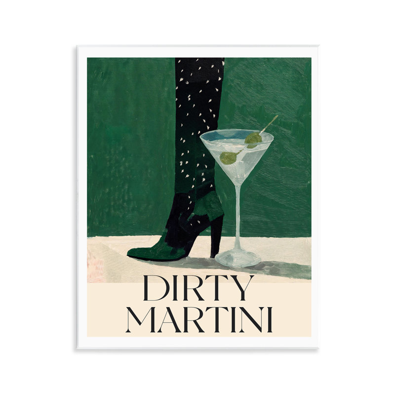 Plaque murale à talon Dirty Martini, par Lettred and Lined