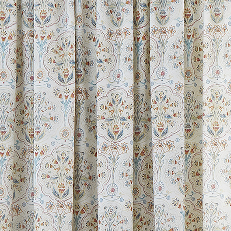 Cotton Blend Semi-Sheer Curtain Panel Pair