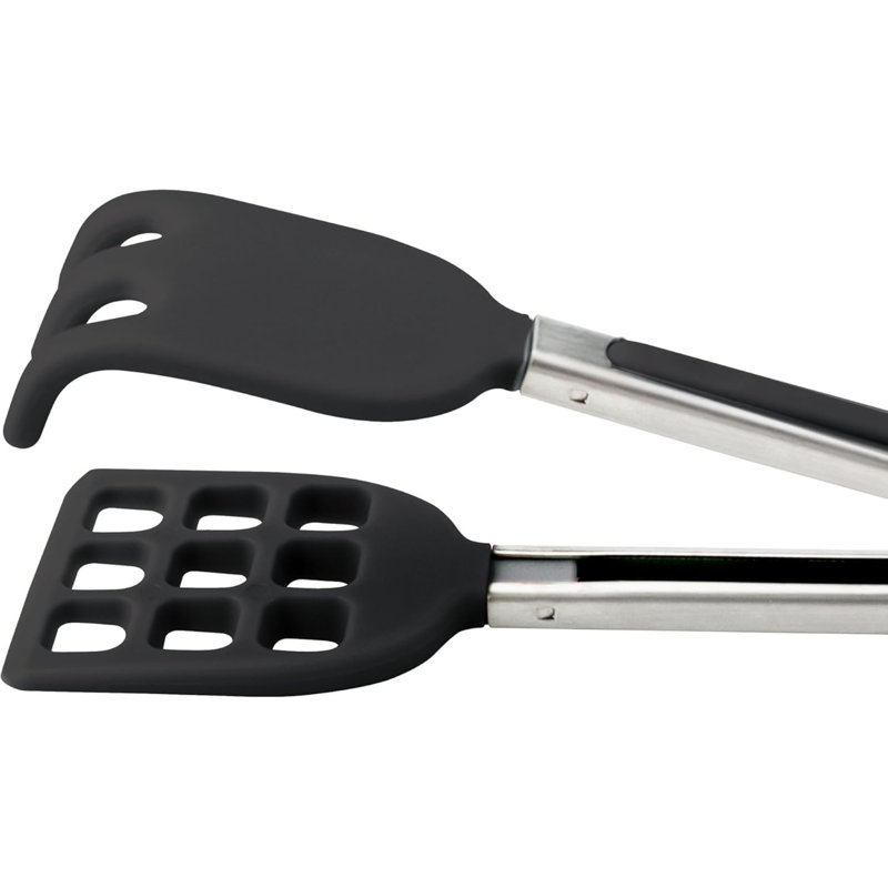 Waffle Tongs, Stainless Steel/Black