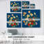 «Blue and Red Bloom», impression sur toile-28213146