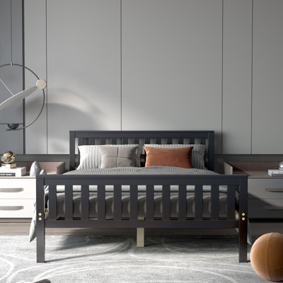 Adarion Solid Wood Slat Bed