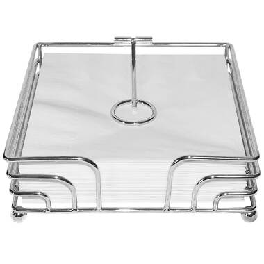 Home Basics Wire Collection Napkin Holder, Silver Chrome