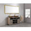 L 84 po x H 48 po H rectangulaire Miroir à DEL encadré anti-buée à fixation murale Miroir de salle de bain Miroir mural pour salle de gym et studio de danse-1649749601