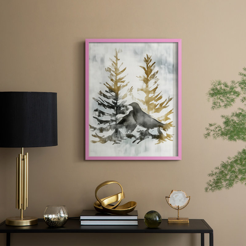 Reproduction encadrée - bois massif, H 30 po x l 24 po, Rouge