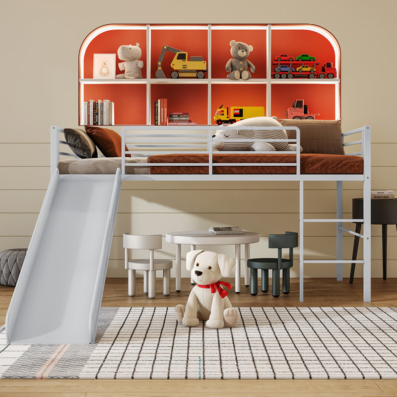 Lit mezzanine simple en acier Chantsong par Isabelle & Max ™, Argent