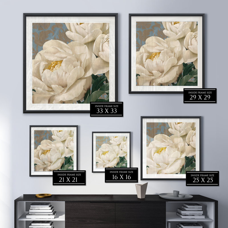 Dolce Peonia - reproduction de cadre photo, H 30,5 po x l 30,5 po x P 1,5 po