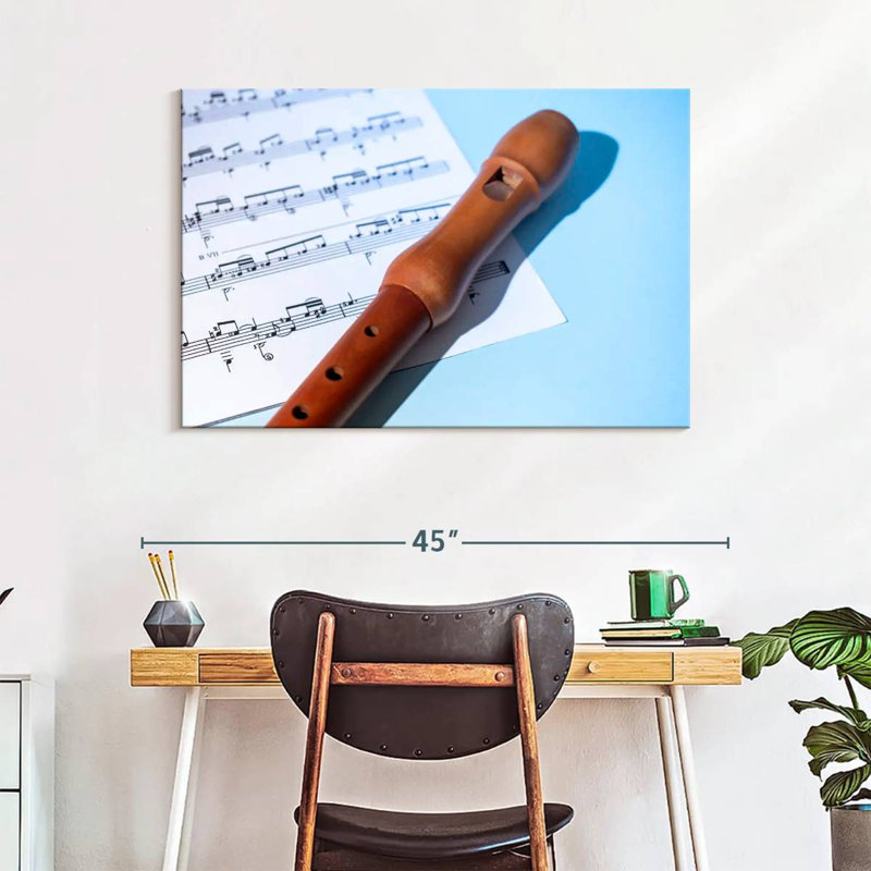 Wooden Recorder, 26" H x 39" W